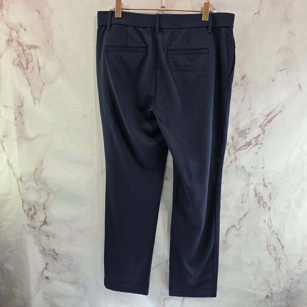J Jill Pants Womens Small Blue Navy High Rise Stretch Ponte Crop Pull On